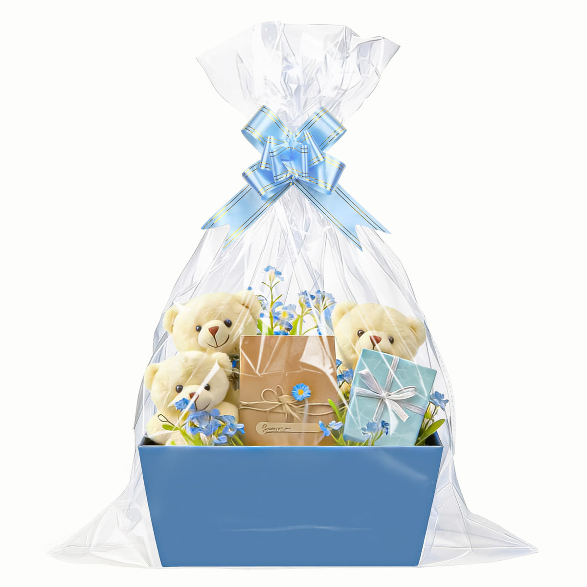 Transparent Decorative Gift Wrapping Bag with Bow
