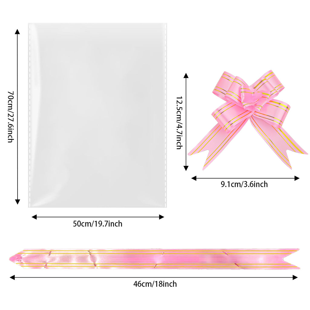 Clear Cellophane Gift Bag With Decorative Bow