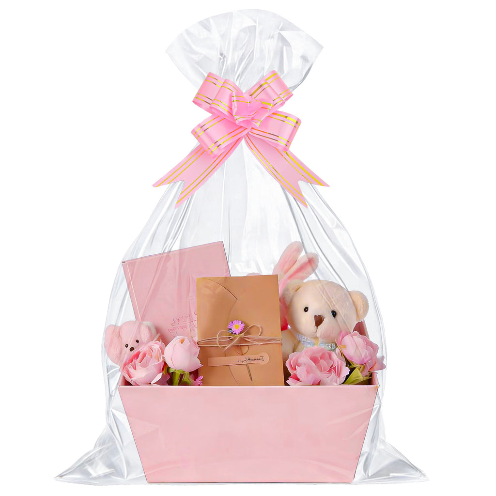 Clear Cellophane Gift Bag With Decorative Bow