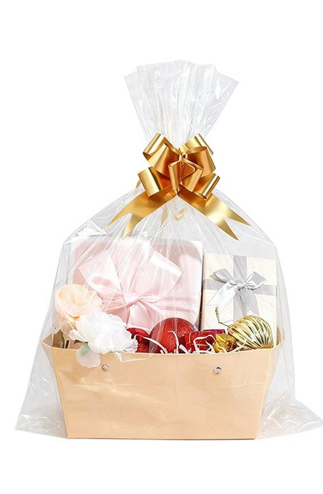 Clear Cellophane Gift Bag With Decorative Bow