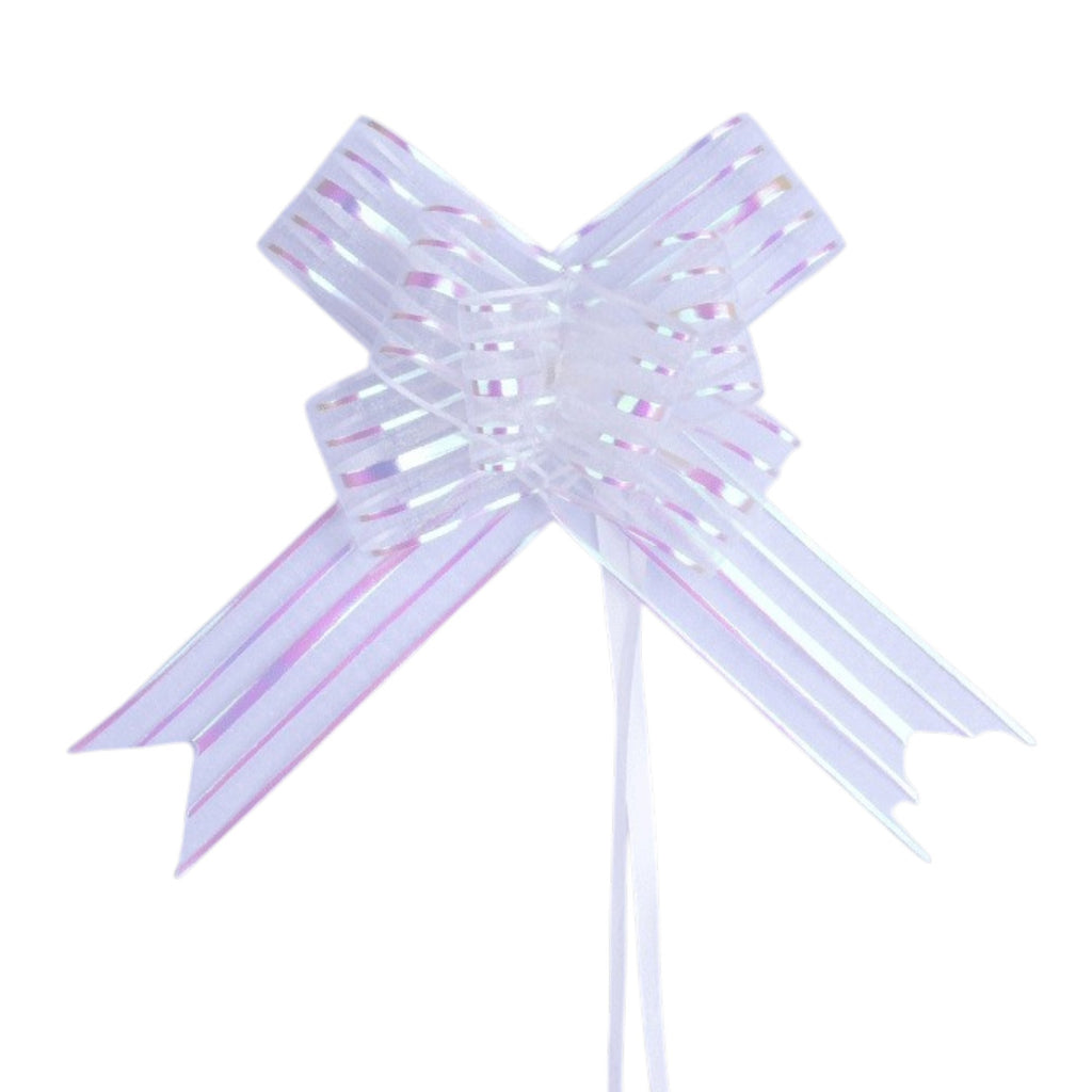 Giftplug silver glitter decorative bow ornament with a shimmering metallic finish for holiday gift wrapping
